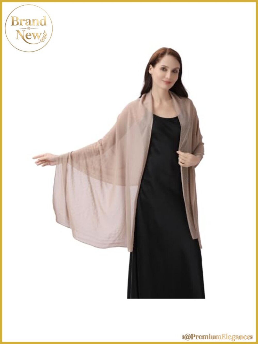 Sparkle Rhinestone Chiffon Wrap Shawl Evening Stole